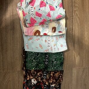 Fleo Kids Pajama Bottoms - Pastel Blue with Watermelon & Ice Cream Prints